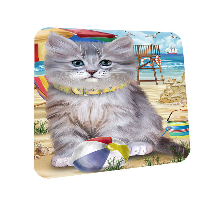 Pet Friendly Beach Siberian Cat Coasters Set of 4 CST54146