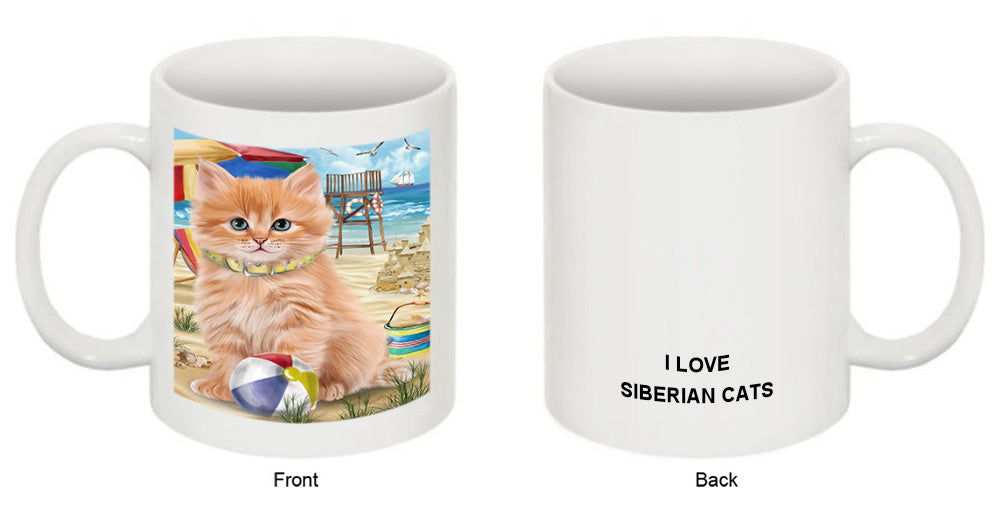 Pet Friendly Beach Siberian Cat Coffee Mug MUG49587
