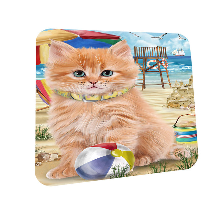 Pet Friendly Beach Siberian Cat Coasters Set of 4 CST54147