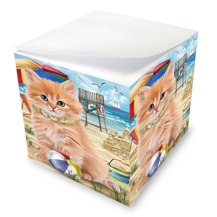 Pet Friendly Beach Siberian Cat Note Cube NOC55835