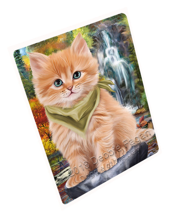 Scenic Waterfall Siberian Cat Large Refrigerator / Dishwasher Magnet RMAG89766