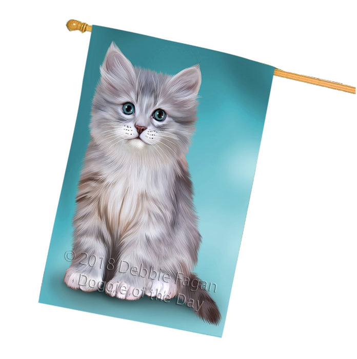 Siberian Cat House Flag FLG54961
