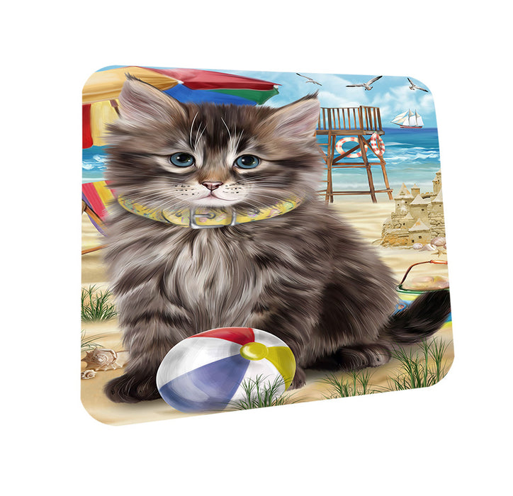 Pet Friendly Beach Siberian Cat Coasters Set of 4 CST54148