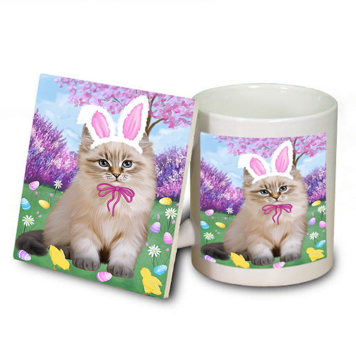 Easter Holiday Siberian Cat Mug and Coaster Set MUC56933