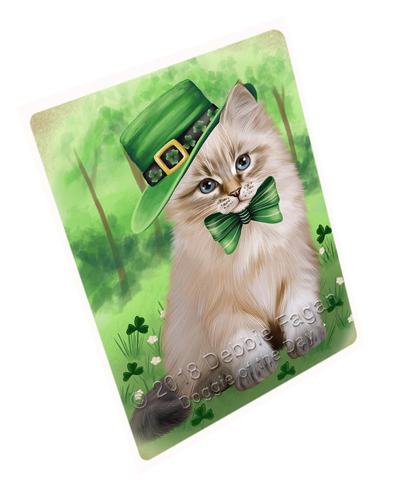 St. Patricks Day Irish Portrait Siberian Cat Cutting Board C77400
