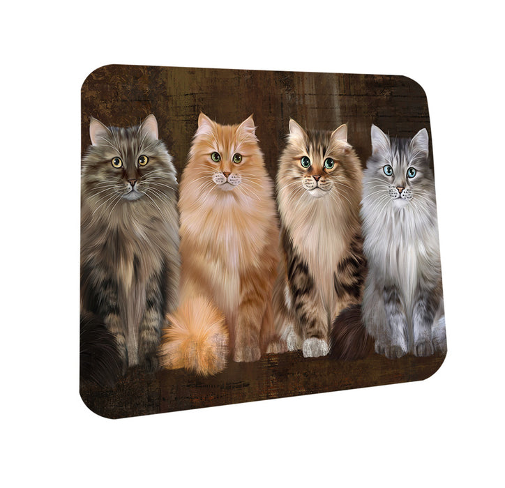 Rustic 4 Siberian Cats Coasters Set of 4 CST54326