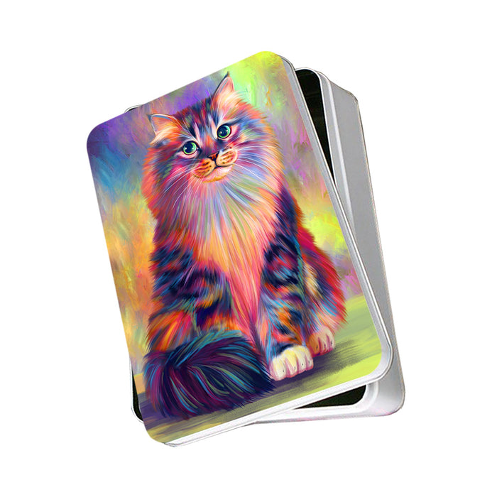 Paradise Wave Siberian Cat Photo Storage Tin PITN56024