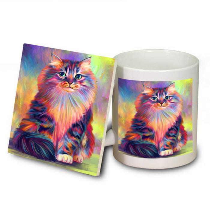 Paradise Wave Siberian Cat Mug and Coaster Set MUC56073
