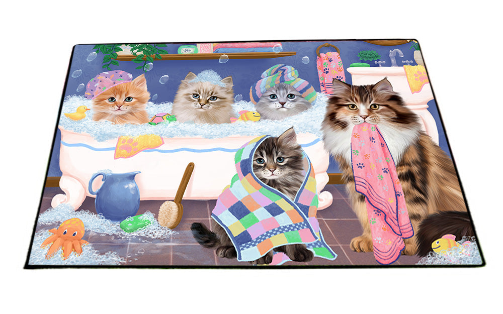 Rub A Dub Dogs In A Tub Siberian Cats Floormat FLMS53661