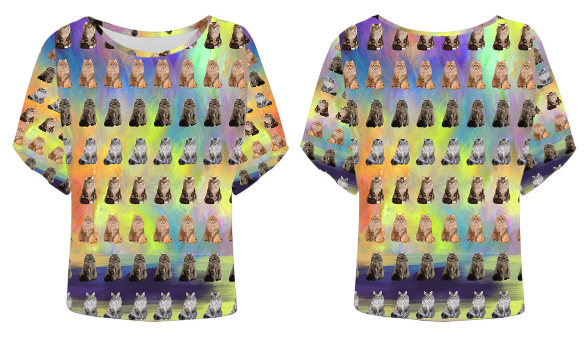 Paradise Wave Siberian Cats Batwing Sleeve Women's T-Shirt