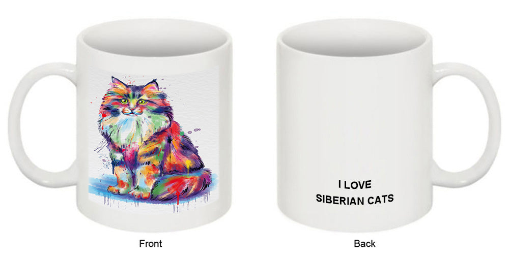 Watercolor Siberian Cat Coffee Mug MUG52504