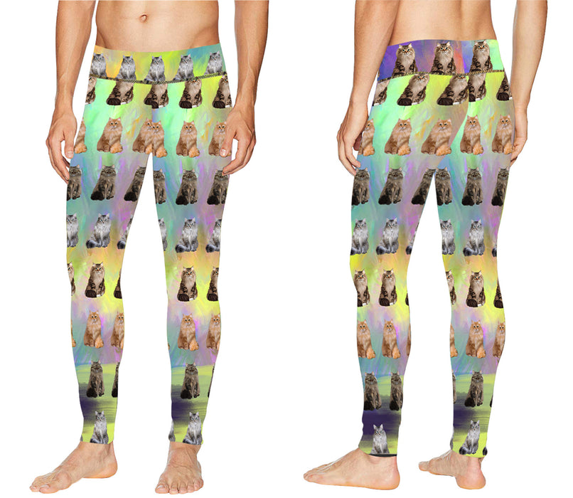Paradise Wave Siberian Cats All Over Print Meggings