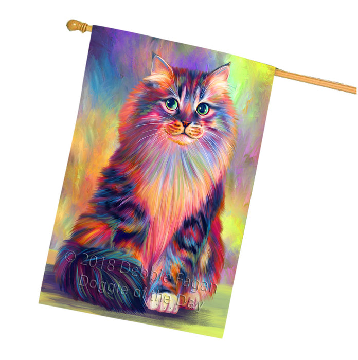 Paradise Wave Siberian Cat House Flag FLG56765