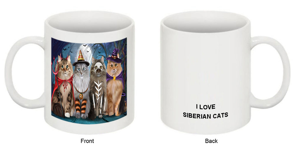 Happy Halloween Trick or Treat Siberian Cats Coffee Mug MUG49884