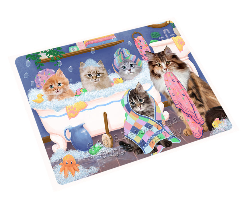 Rub A Dub Dogs In A Tub Siberian Cats Cutting Board C75615