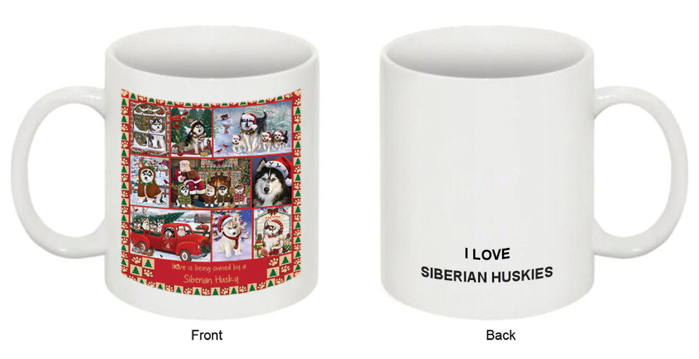Love is Being Owned Christmas Siberian Husky Dogs Coffee Mug MUG52657