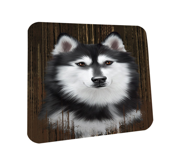 Rustic Siberian Husky Dog Coasters Set of 4 CST50548