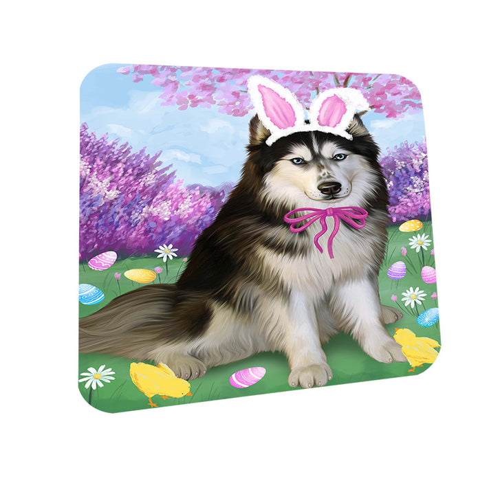 Siberian Husky Dog Easter Holiday Coasters Set of 4 CST49232