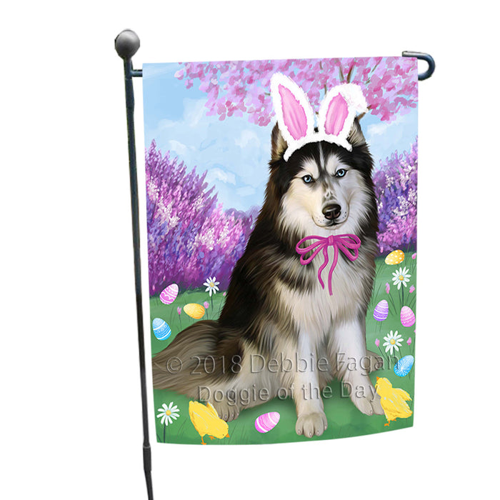 Siberian Husky Dog Easter Holiday Garden Flag GFLG57041