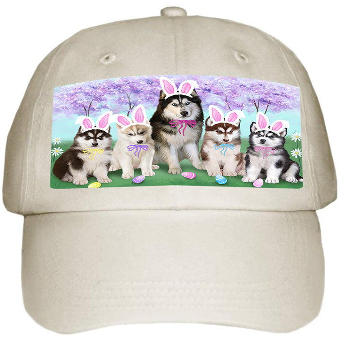 Siberian Huskies Dog Easter Holiday Ball Hat Cap HAT51555