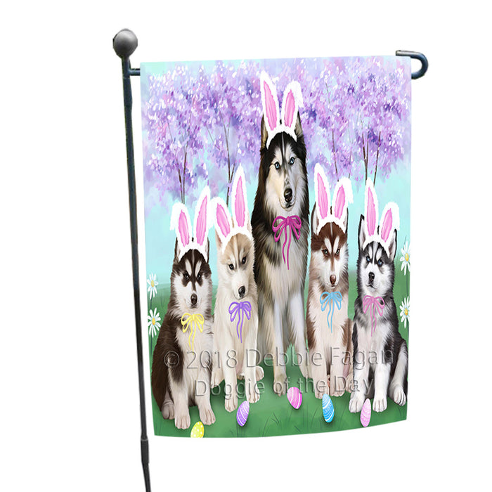 Siberian Huskies Dog Easter Holiday Garden Flag GFLG57042
