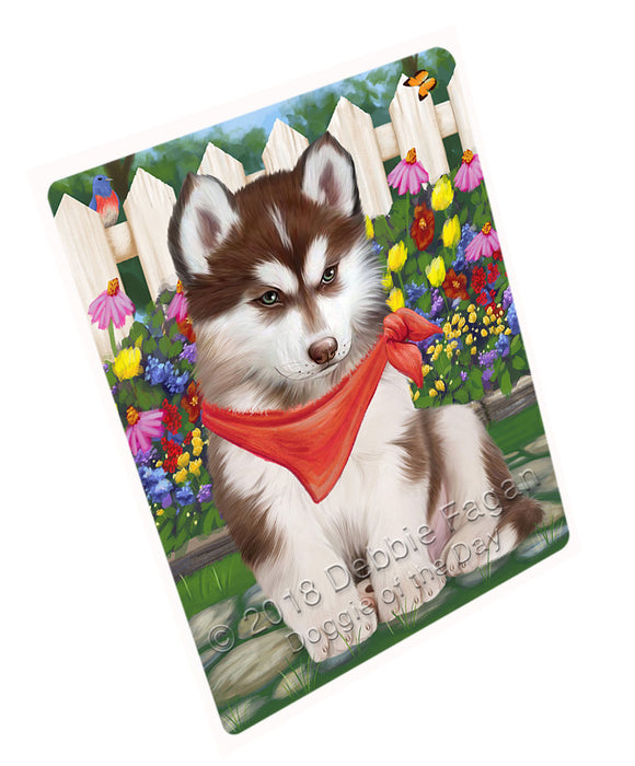 Spring Floral Siberian Huskie Dog Cutting Board C54375