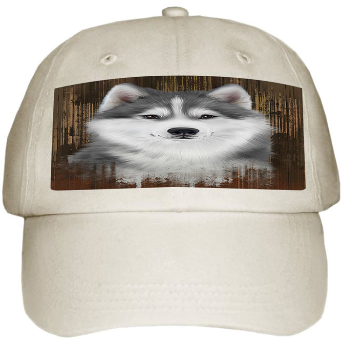 Rustic Siberian Husky Dog Ball Hat Cap HAT55539