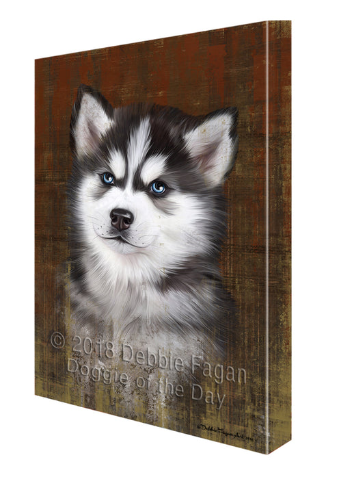 Rustic Siberian Husky Dog Canvas Wall Art CVS50403