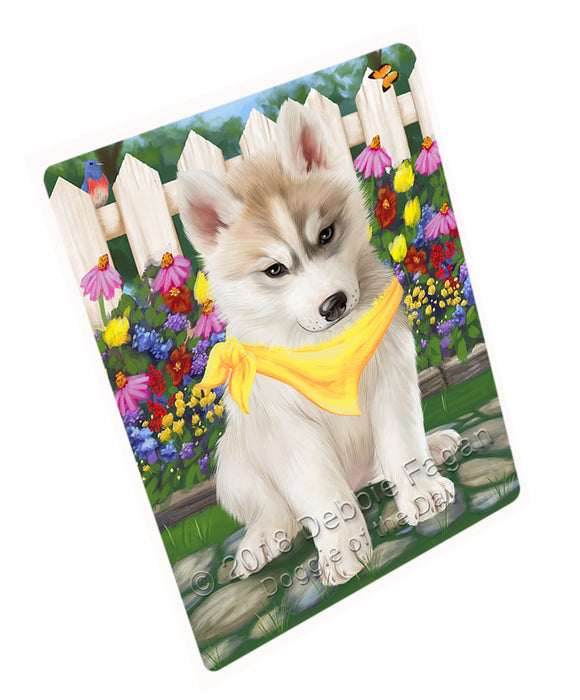 Spring Floral Siberian Huskie Dog Cutting Board C54378