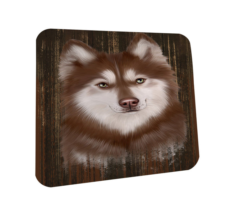 Rustic Siberian Husky Dog Coasters Set of 4 CST50550