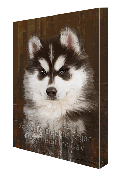 Rustic Siberian Husky Dog Canvas Wall Art CVS50412