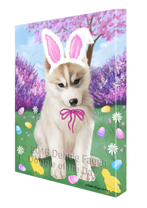 Siberian Husky Dog Easter Holiday Canvas Wall Art CVS60312