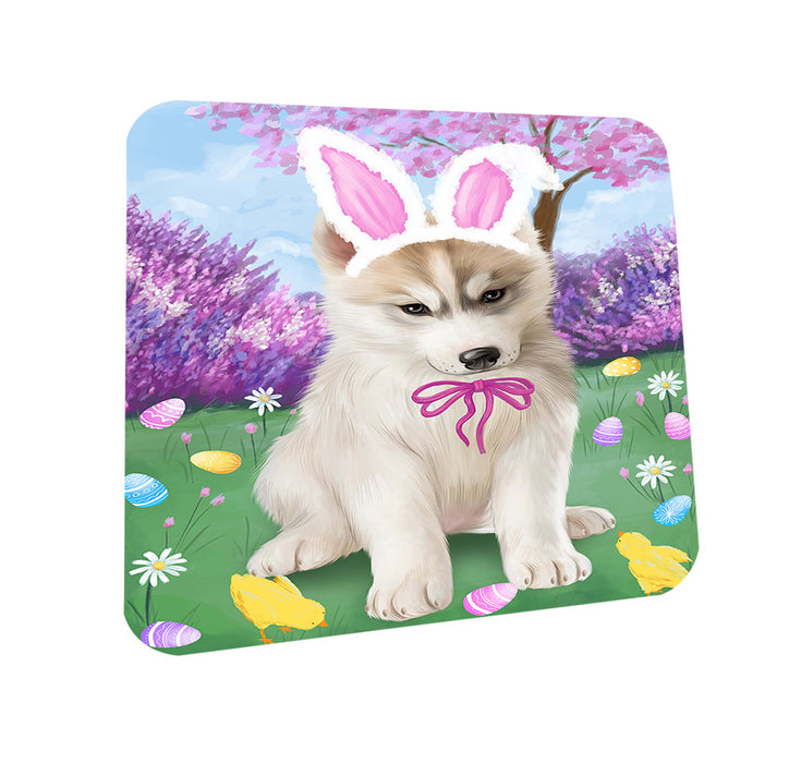 Siberian Husky Dog Easter Holiday Coasters Set of 4 CST49236