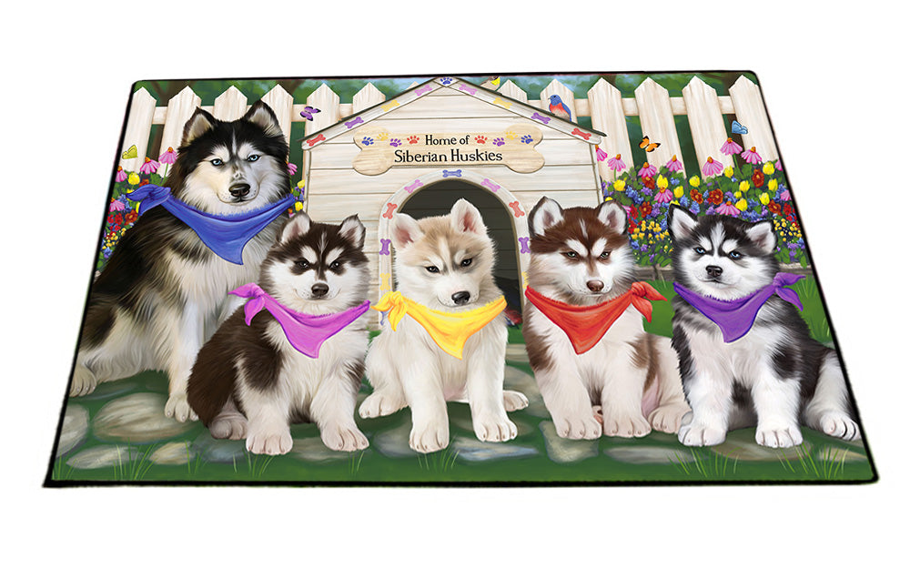 Spring Dog House Siberian Huskies Dog Floormat FLMS50328