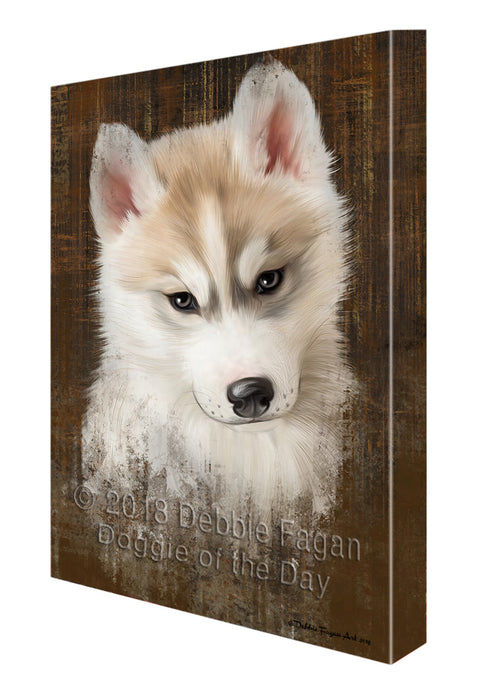 Rustic Siberian Husky Dog Canvas Wall Art CVS50439
