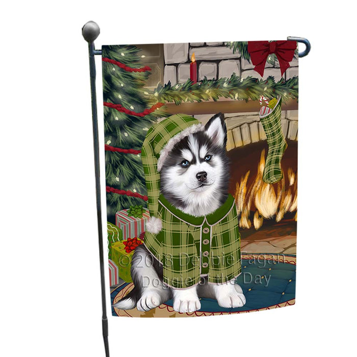 The Stocking was Hung Siberian Husky Dog Garden Flag GFLG55919