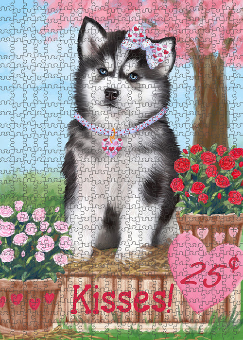 Rosie 25 Cent Kisses Siberian Husky Dog Puzzle with Photo Tin PUZL93156
