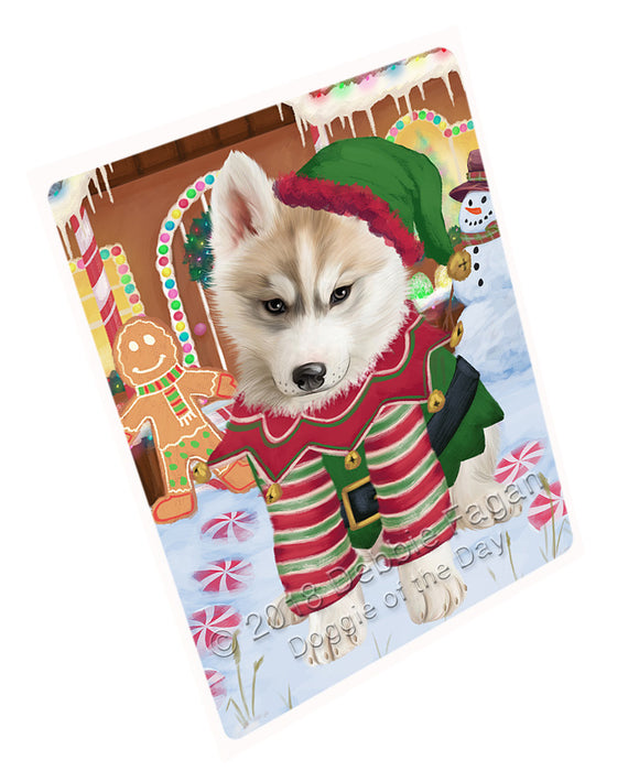 Christmas Gingerbread House Candyfest Siberian Husky Dog Large Refrigerator / Dishwasher Magnet RMAG101652