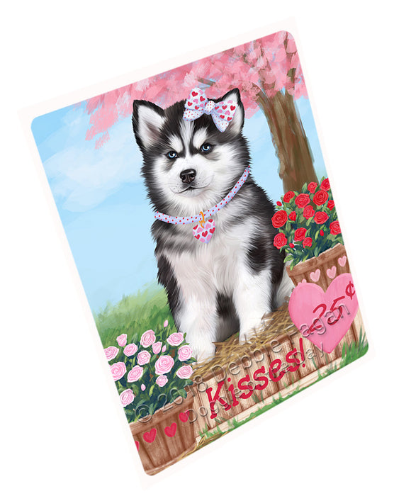 Rosie 25 Cent Kisses Siberian Husky Dog Magnet MAG73856 (Small 5.5" x 4.25")