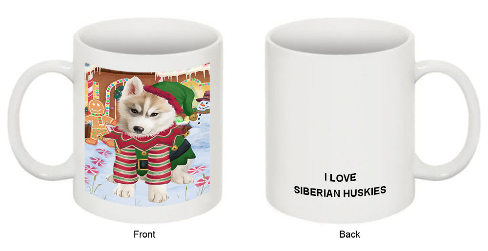 Christmas Gingerbread House Candyfest Siberian Husky Dog Coffee Mug MUG51962