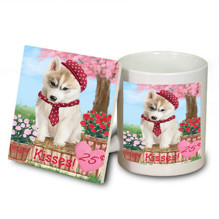 Rosie 25 Cent Kisses Siberian Husky Dog Mug and Coaster Set MUC56232