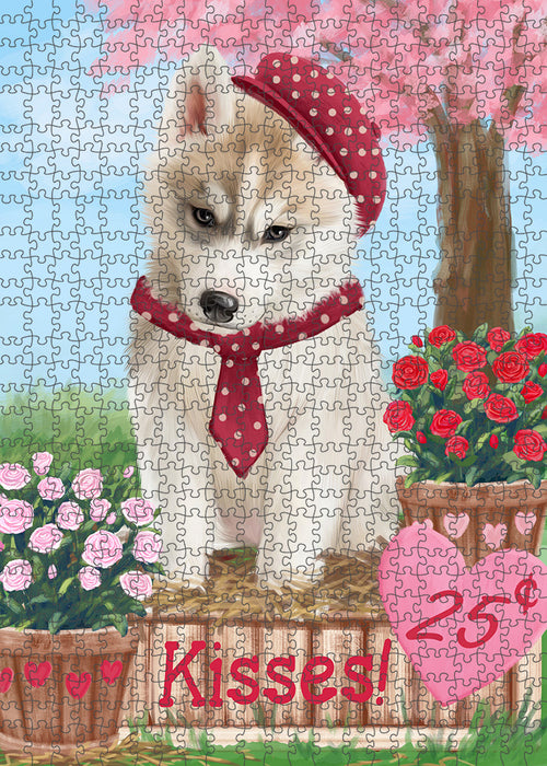 Rosie 25 Cent Kisses Siberian Husky Dog Puzzle with Photo Tin PUZL93160