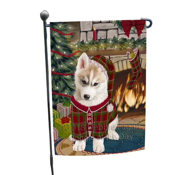 The Stocking was Hung Siberian Husky Dog Garden Flag GFLG55920