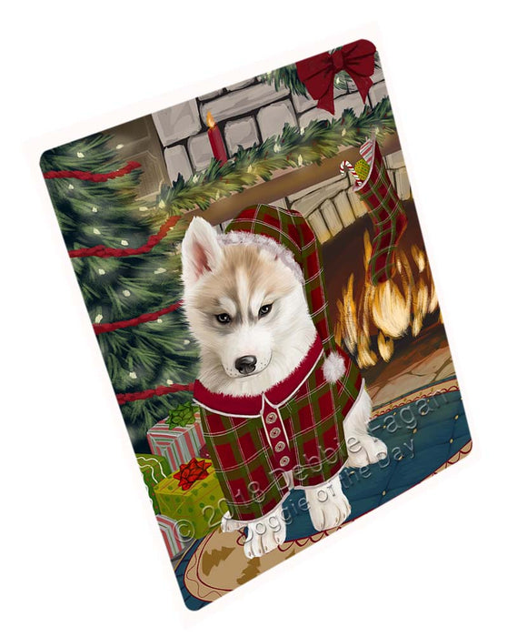 The Stocking was Hung Siberian Husky Dog Magnet MAG72018 (Small 5.5" x 4.25")