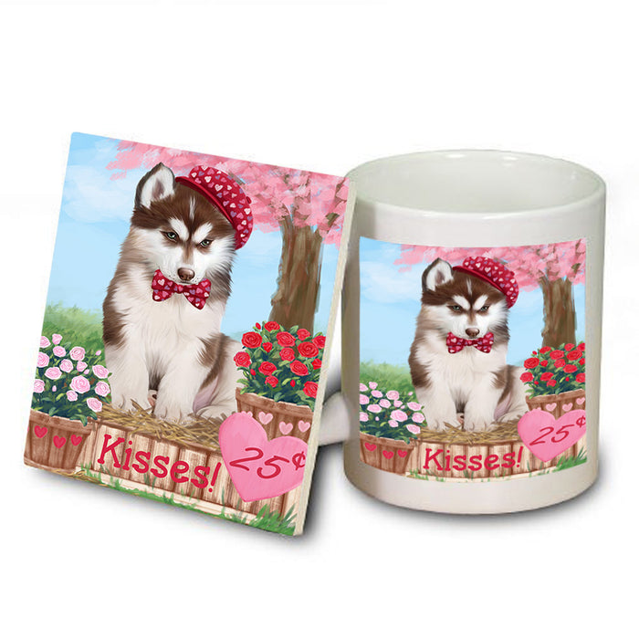 Rosie 25 Cent Kisses Siberian Husky Dog Mug and Coaster Set MUC56233