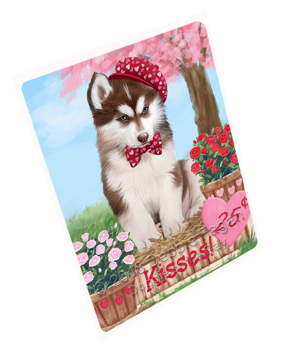 Rosie 25 Cent Kisses Siberian Husky Dog Large Refrigerator / Dishwasher Magnet RMAG99714