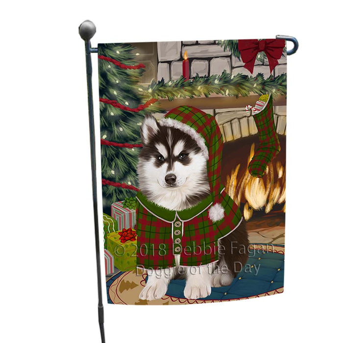 The Stocking was Hung Siberian Husky Dog Garden Flag GFLG55921