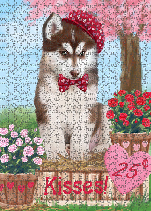 Rosie 25 Cent Kisses Siberian Husky Dog Puzzle with Photo Tin PUZL93164