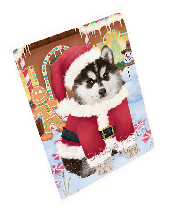 Christmas Gingerbread House Candyfest Siberian Husky Dog Blanket BLNKT128514