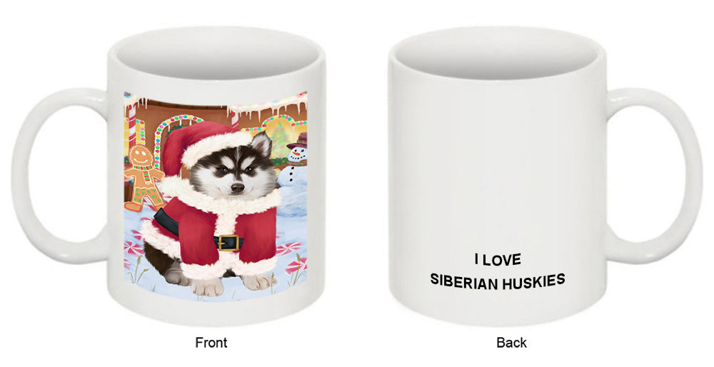 Christmas Gingerbread House Candyfest Siberian Husky Dog Coffee Mug MUG51964